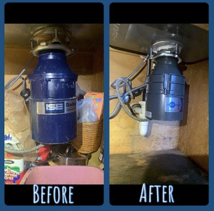 Professional plumbing before and after